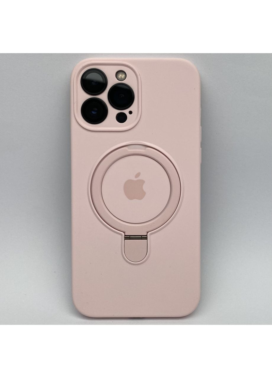 Чехол на 13 PRO MAX с подставкой силиконовый Silicone Case Full camera cover Ring Stand / Pink No Brand (369137232)