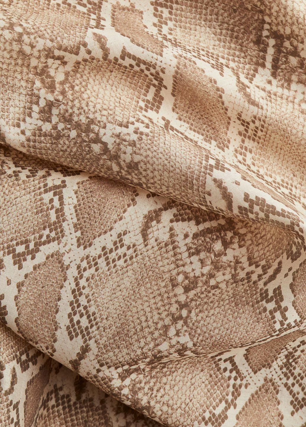 Бежевое кэжуал платье H&M змеиный