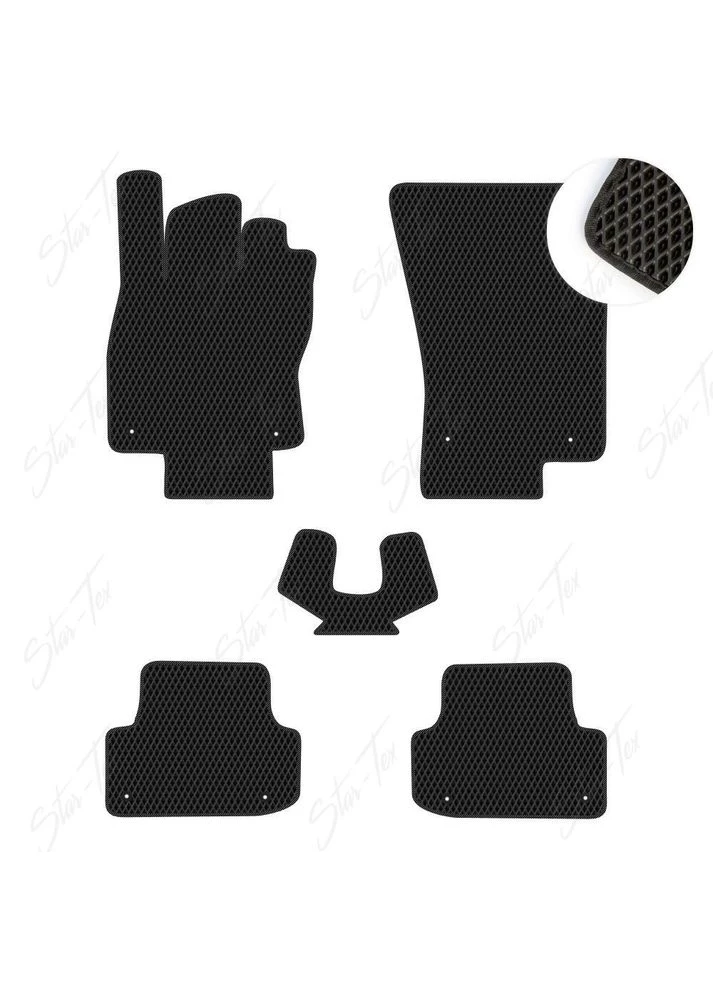 Комплект килимків до салону на Audi A3 (8V) III (2012 - 2020) EVA/Ромб + Чорний Star-Tex (385038421)