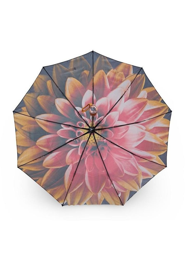 Красный зонт женский автомат toprain №704(4) большой цветок 9 спиц 3 сложения средний система антиветер (366017894)