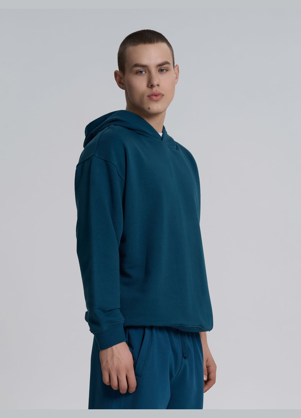 Худи мужской без кармана светло-бежевого цвета ТМ РОЗА Роза (325695822)