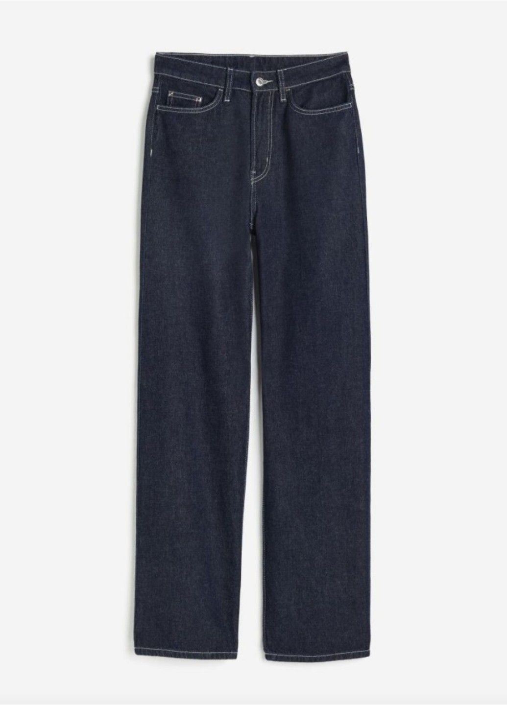 Женские широкие сверхвысокие джинсы Н&М (57891) W34 Синие H&M - (308019809)