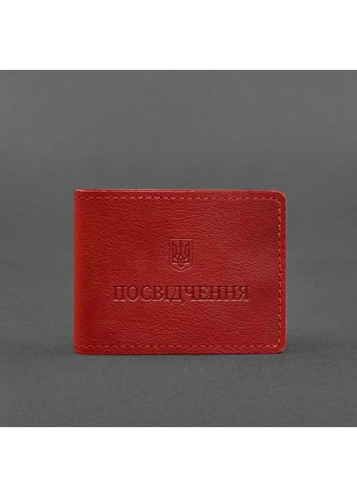 Універсальна шкіряна обкладинка для посвідчення червона BlankNote (398250969)