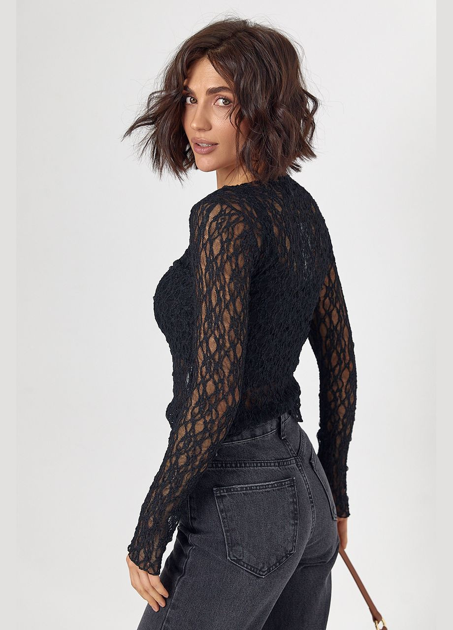 Жіноча прозора мереживна кофта Lurex (319311886)