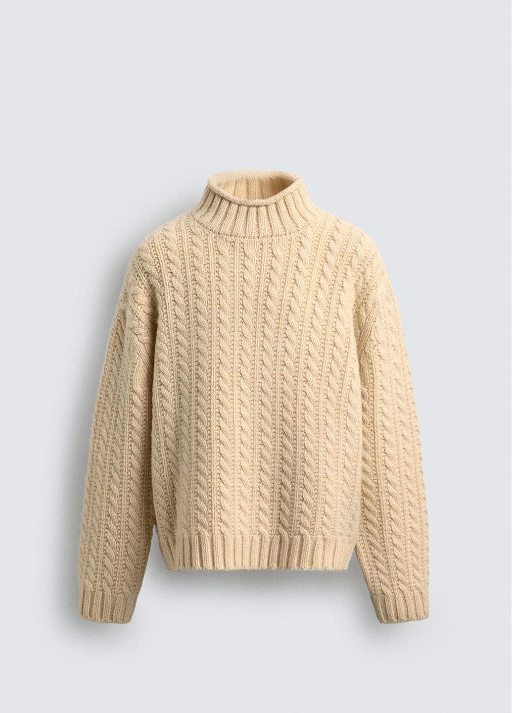 Молочный демисезонный свитер Zara