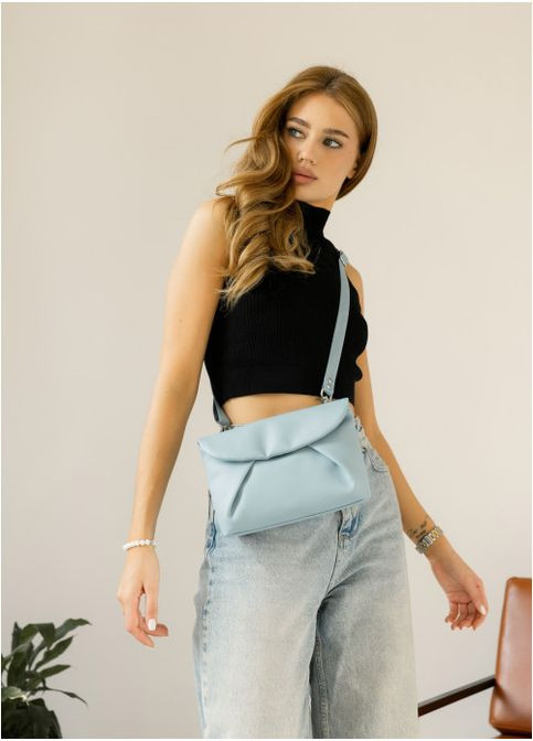 Женская сумка кроссбоди из экокожи Голубая (1122023417) Sambag (360965657)