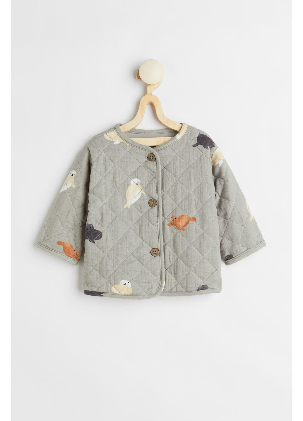 Сіра куртка легка,сірий в візерунки, H&M