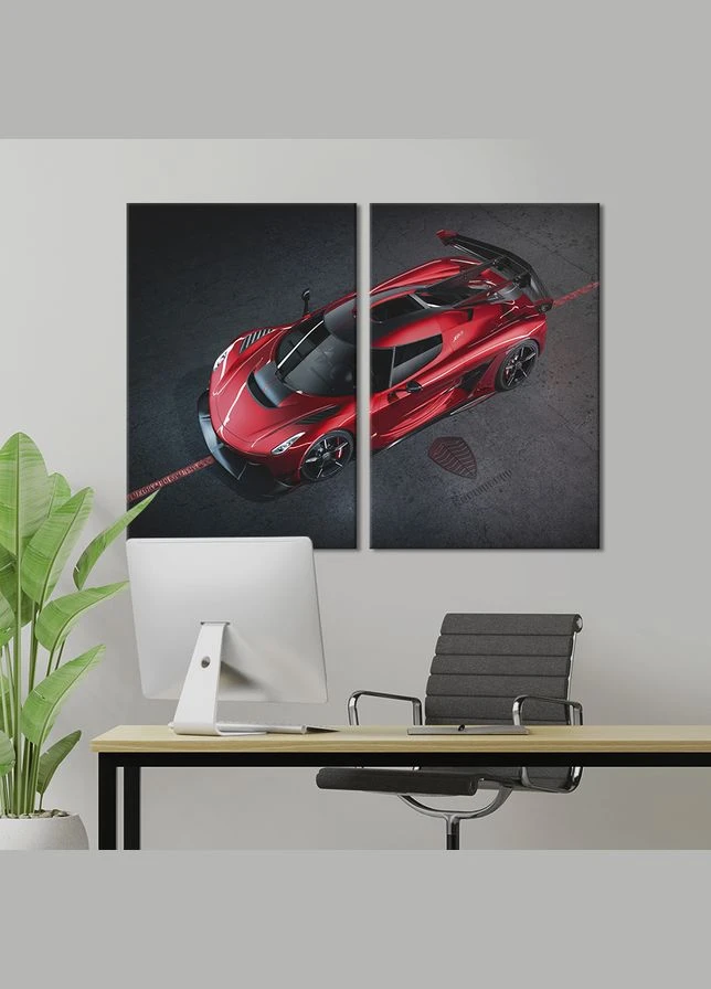 Картина на холсте Самый быстрый автомобиль Koenigsegg Jesko Absolut 71x51 см (1241-2) KilArt (380030745)