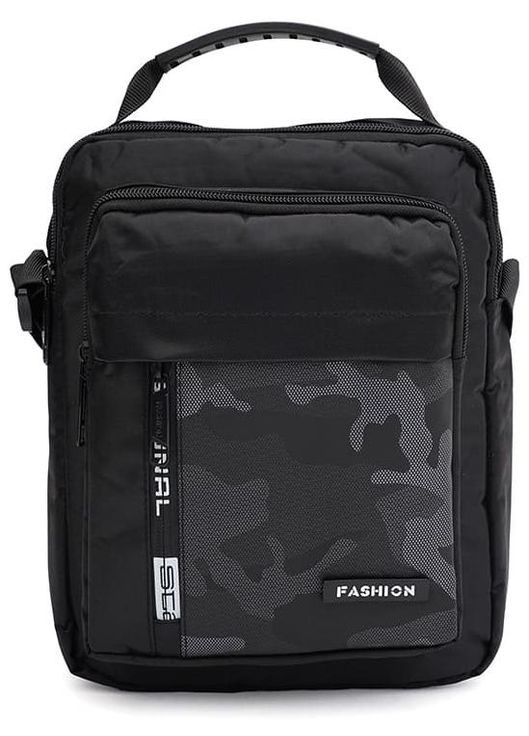 Сумка планшет через плечо текстильная мужская для документов и для телефона маленькая Черный 40246 Monsen (361348708)