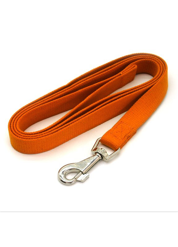 Поводок брезентовый для собак 2,5 см 200 см оранжевый Zoo-hunt (276972441)