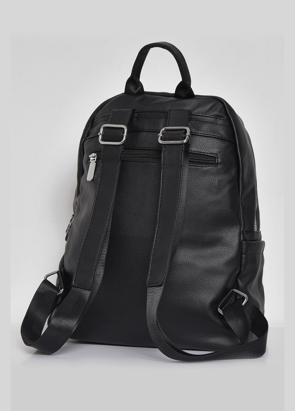 Жіночий рюкзак з екошкіри чорного кольору Let's Shop (280938018)