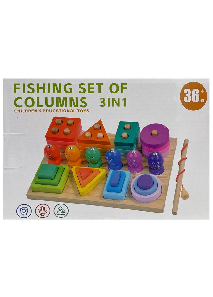 Дерев'яна іграшка магнітна рибалка 3 в 1 C15002 BMW (315023238)