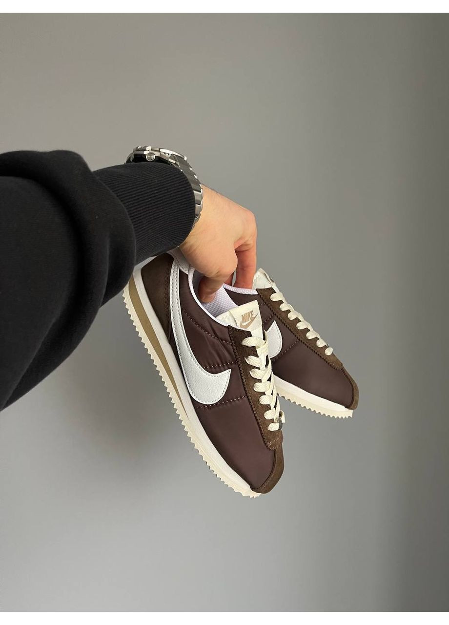 Кросівки жіночі і чоловічі Nike Cortez brown white | Найк Кортез коричневі білі No Brand коричневі демісезони (357492472)