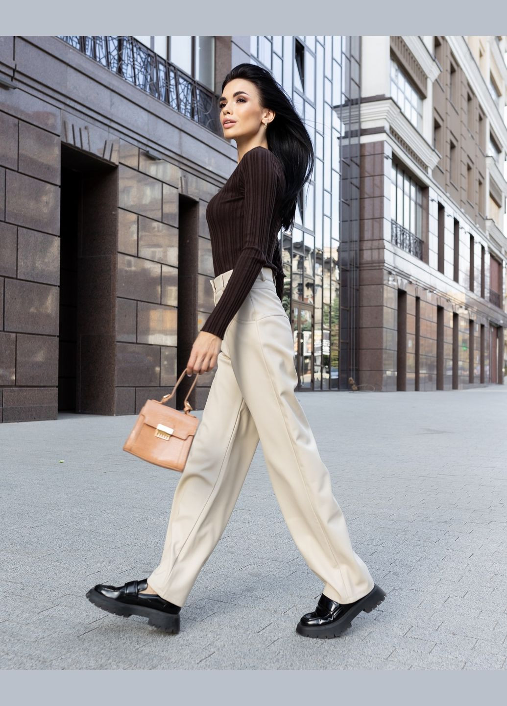 Кожаные брюки Larionoff (317224501)