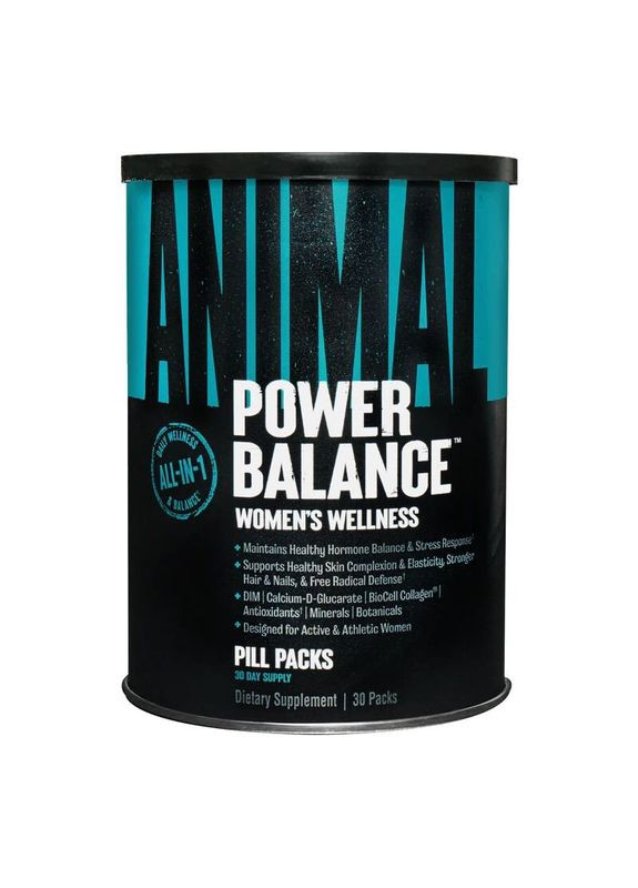Вітаміни та мінерали Animal Power Balance, 30 пакетиків для жінок Universal Nutrition (322209323)