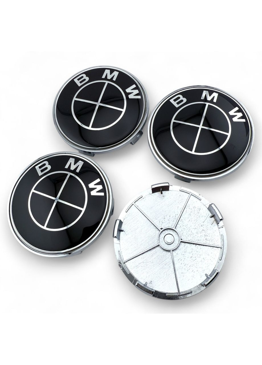Ковпачок в диски БМВ заглушка для дисків 68/64 мм Чорним логотипом (1 шт.) BMW (354698594)