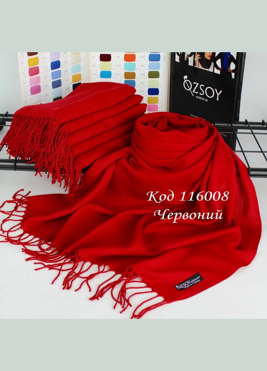 Шарф однотонный "Луиза" красный 116008 Husta (322502123)