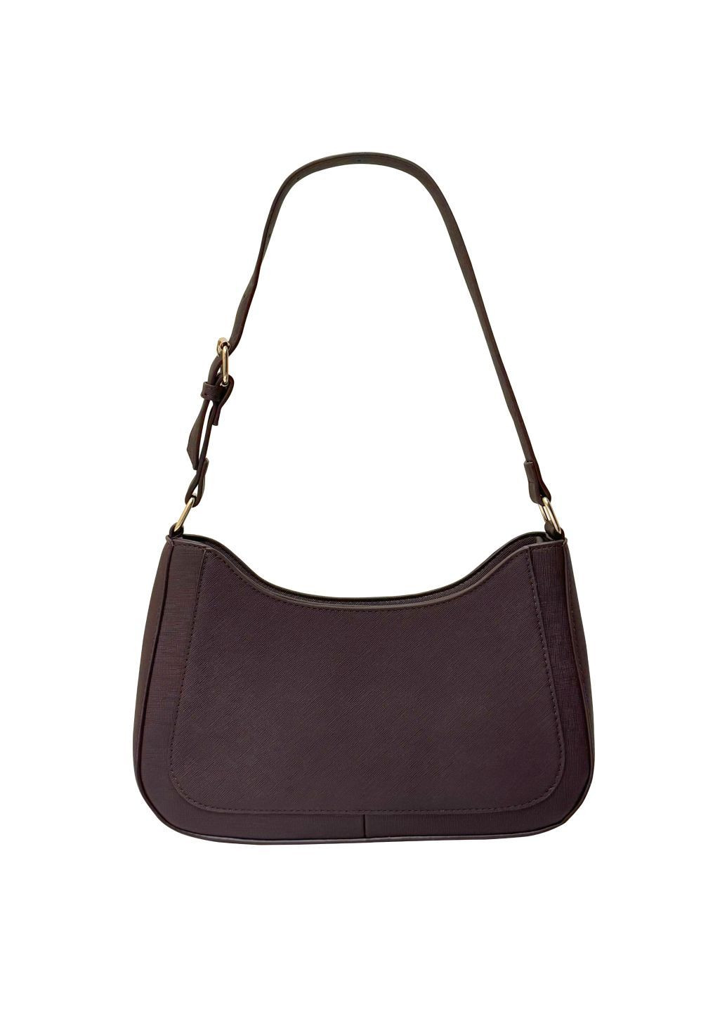 Темно-коричнева сумка-багет No Brand (370650451)