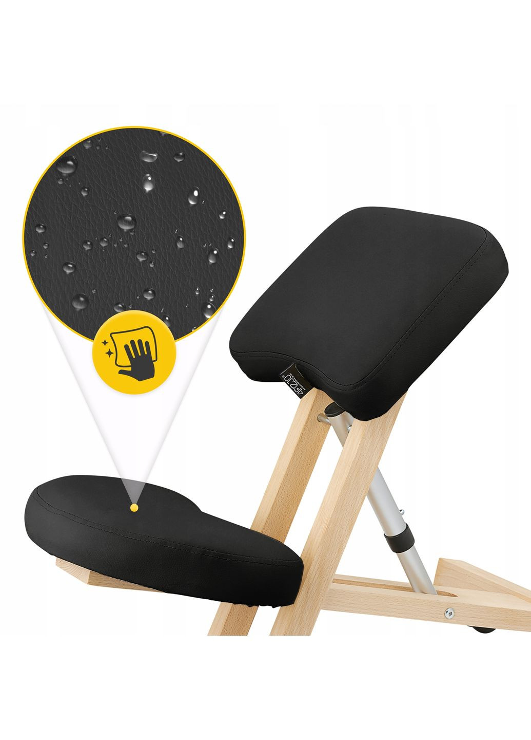 Колінний стілець ортопедичний Pure регульований, на коліщатах Black () 4FIZJO P-5905973402798 (352010995)