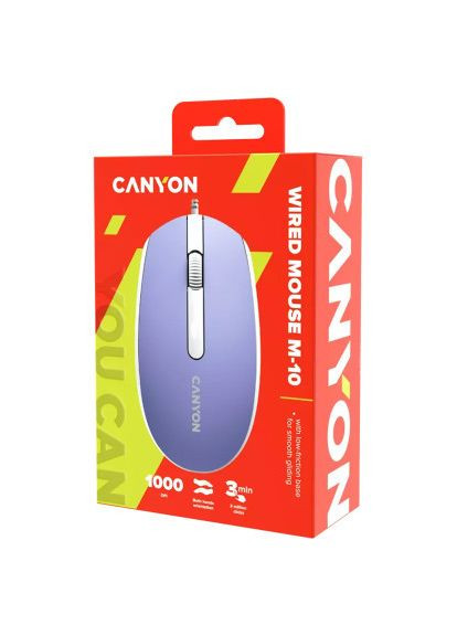 Мишка (CNE-CMS10ML) Canyon M-10 USB Mountain Lavender (366661955)