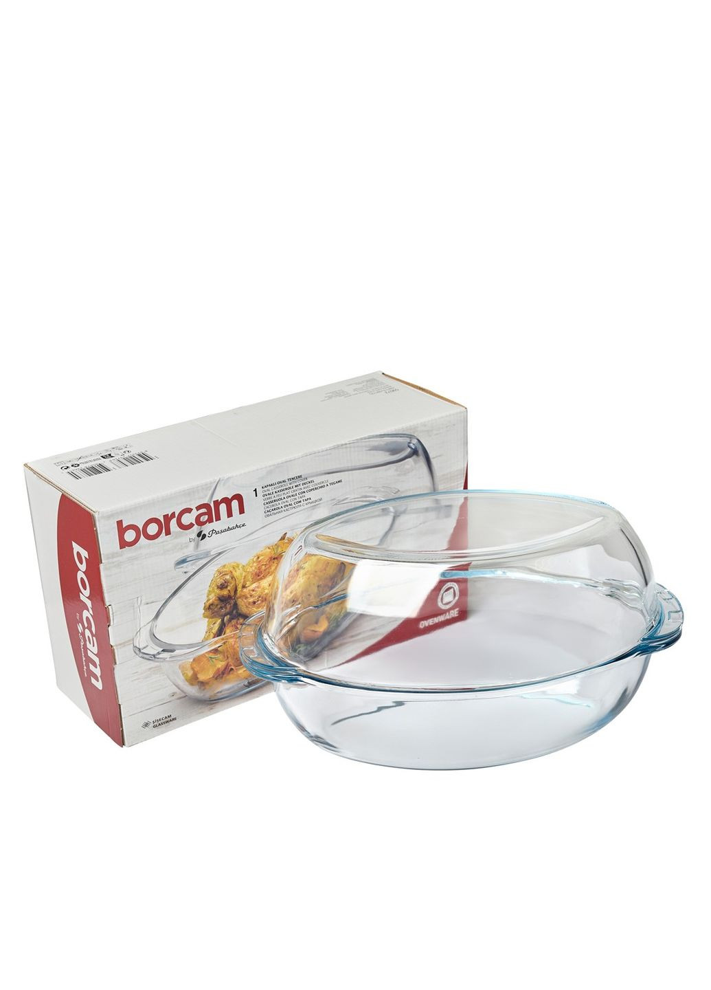 Овальна каструля з кришкою Borcam 3 л Pasabahce (333143232)