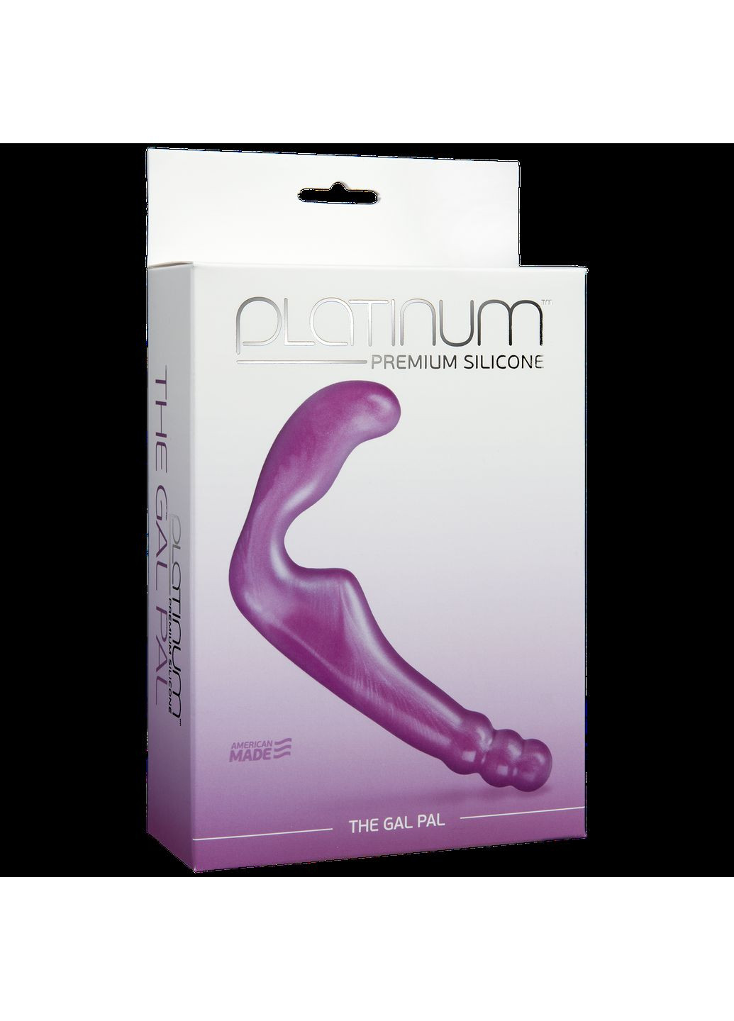 Безремінний страпон The Gal Pal Purple, платинум силікон, діаметр 3 см Doc Johnson (369953488)
