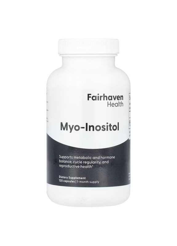 Мио-инозитол, для женщин и мужчин, Myo-Inositol, 2000 мг, 120 капсул (500 мг в капсуле) Fairhaven Health (351383822)