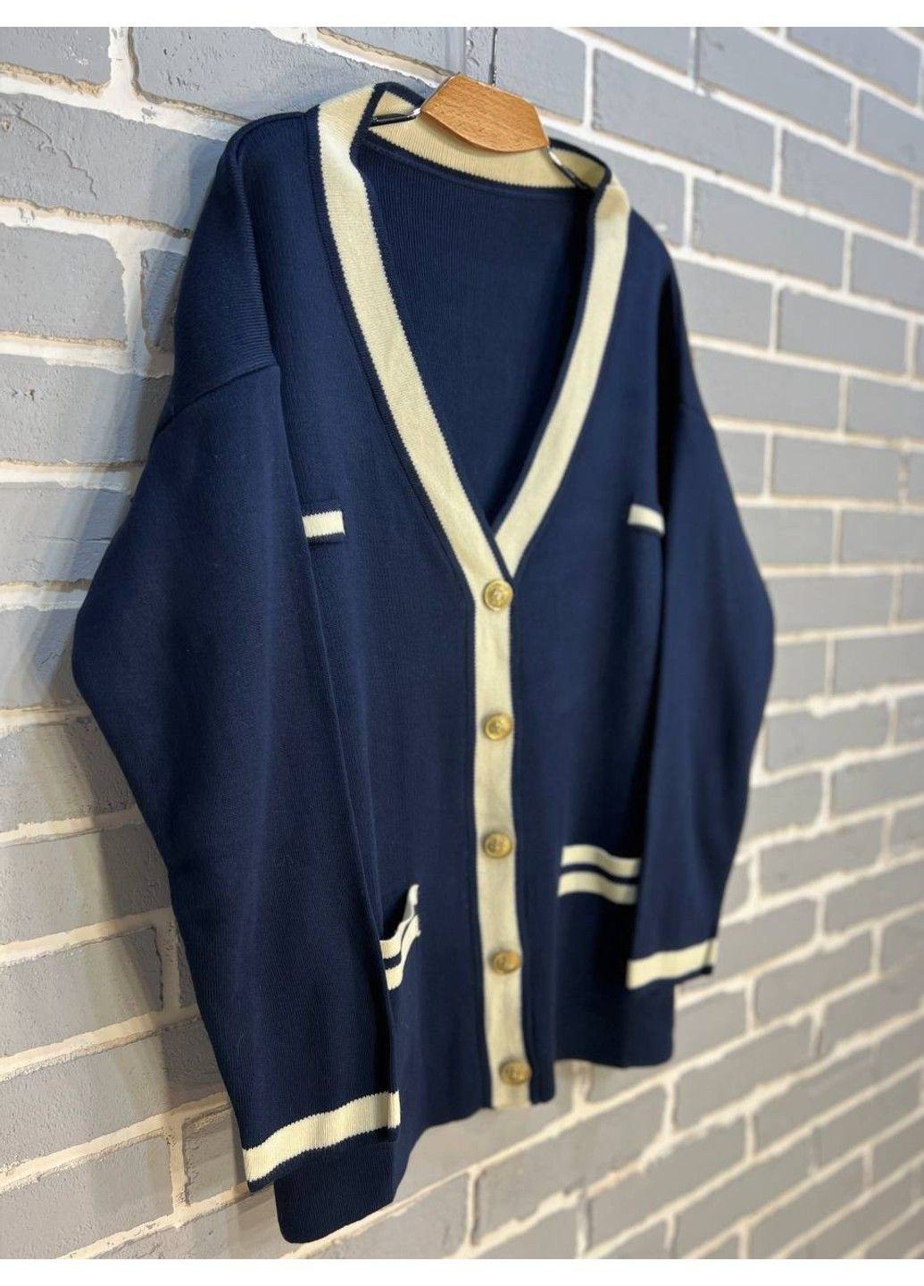 Темно-синий демисезонный кардиган Enjoy