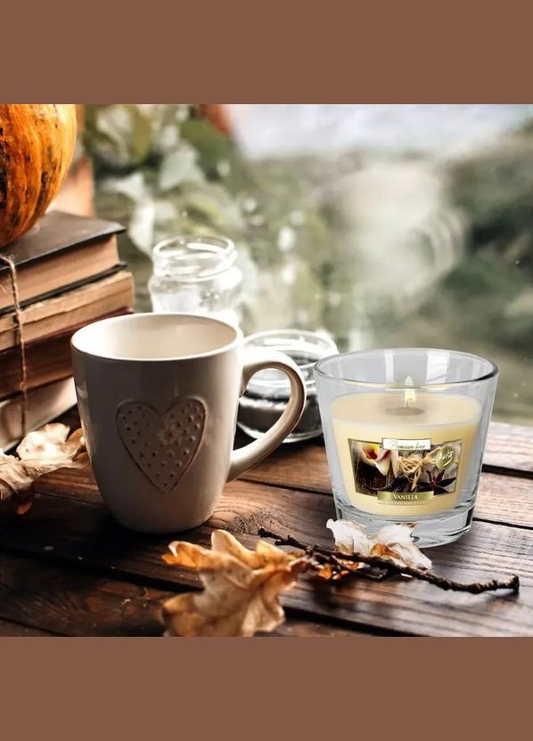 Свічка в скляному стакані Ваніль SN 90-67 Bispol (315348678)