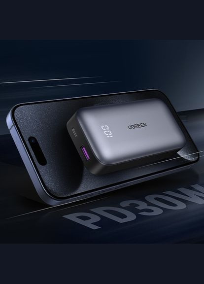 Внешний аккумулятор - скозная зарядка 2-сторонняя PB501 10000mAh 30W Two-way Ugreen (301731454)