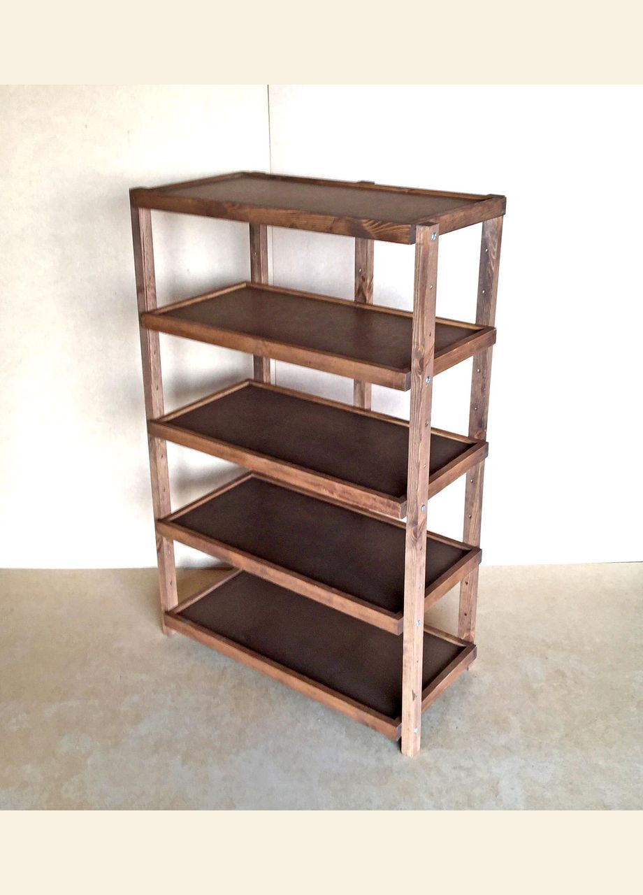 Етажерка розбірна з дерева Честер 5 полиць 40х80х130 капучино (ЄТЖ-854080130) No Brand (327849590)