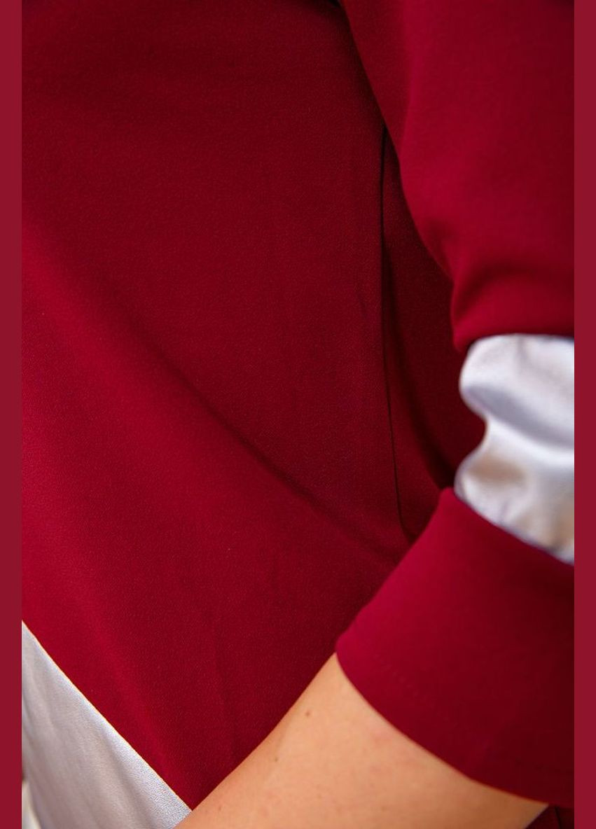 Бордова сукня міні з рукавами 3/4, бордово-сріблястого кольору, Ager