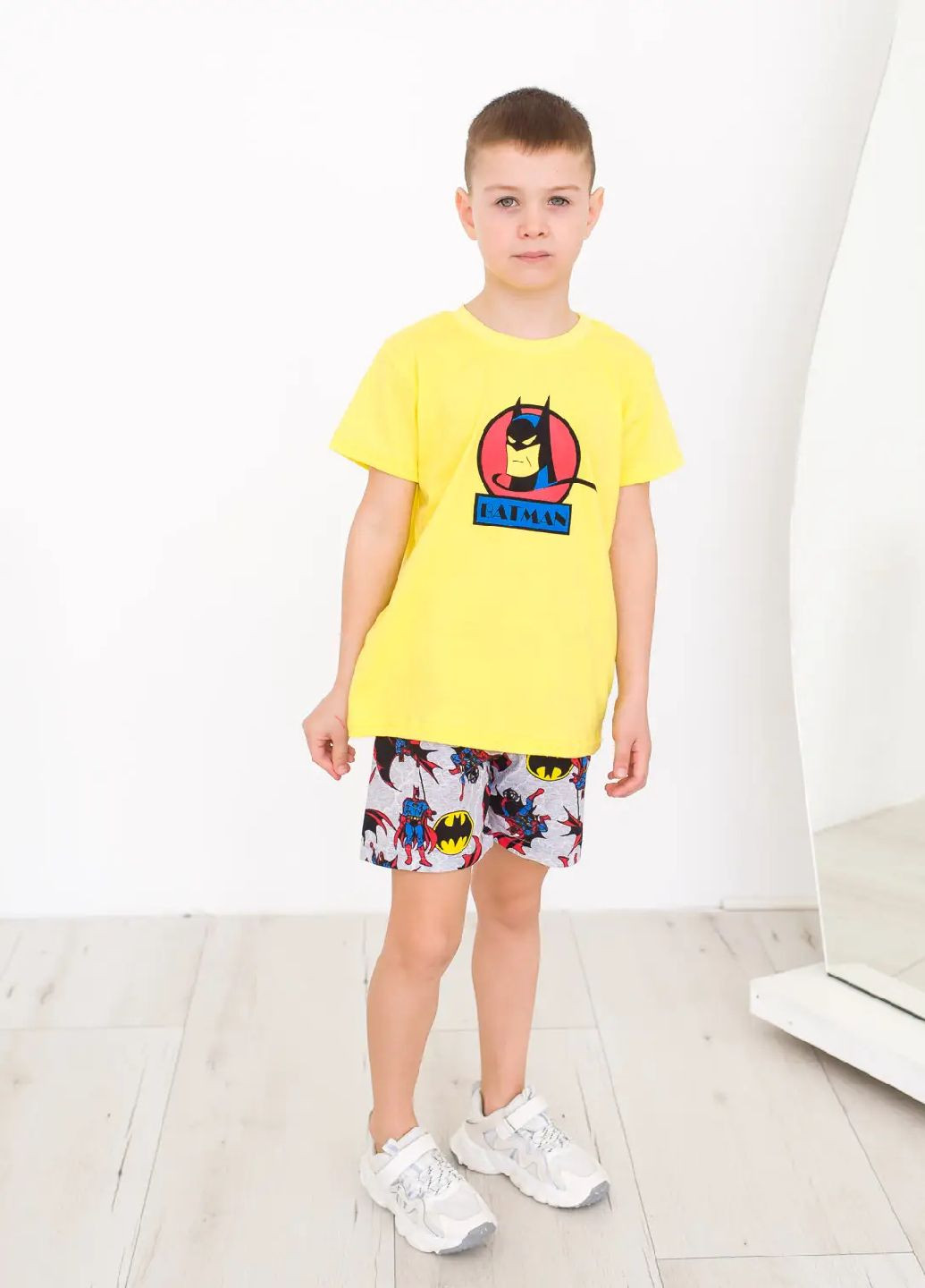 Комбінований літній комплект для хлопчика на літо футболка і шорти бетмен No Brand