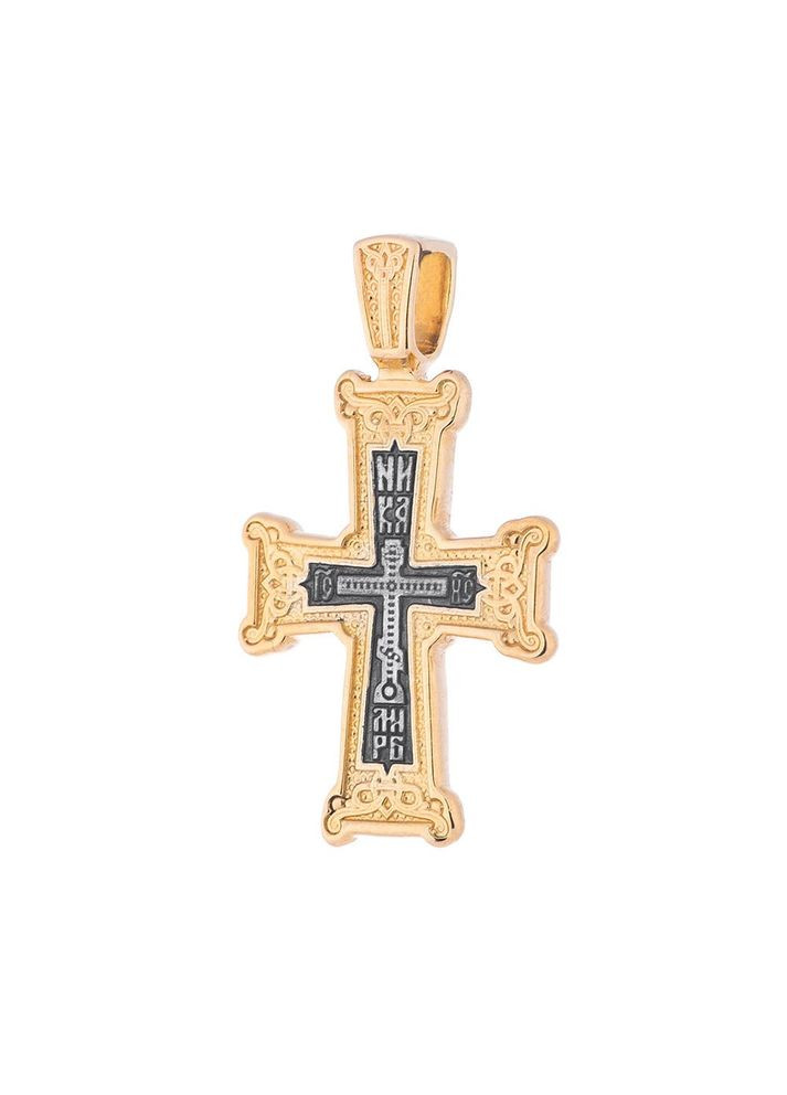 Срібний хрестик з позолотою «Голгофа» 131794 Oniks (264025240)