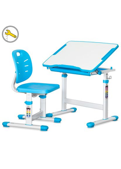 Парта зі стільцем (Evo-05 Ergo BL) Evo-Kids Ergo Blue (369882299)
