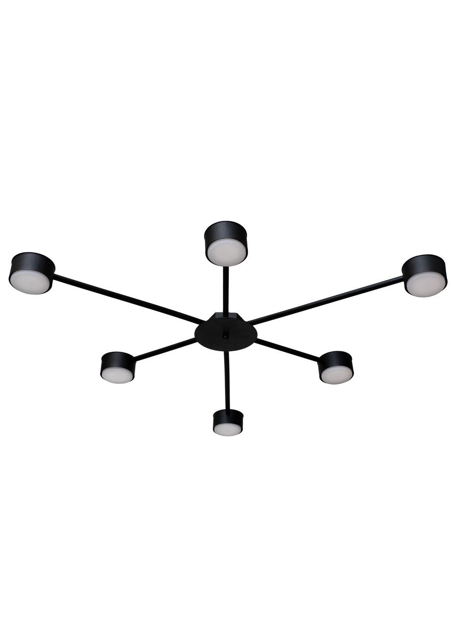 Люстра стельова Copter на шість круглих плафонів під лампи GX53 чорна NL 8040-6 BK MSK Electric (325882515)