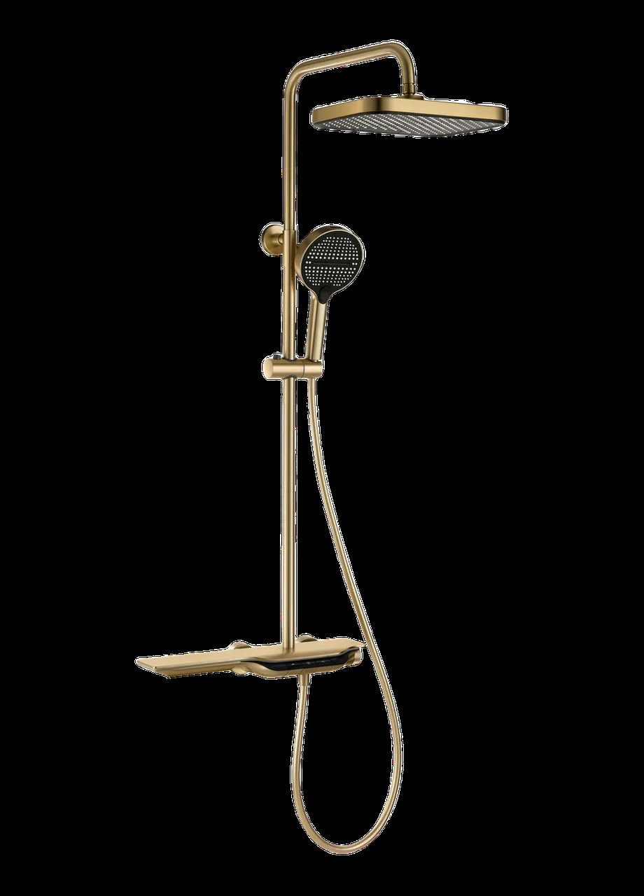 Душевая колонна с термостатическим смесителем Premium SPACE-009-J Brushed gold, 3 режима (MI6541) Mixxus (321193062)