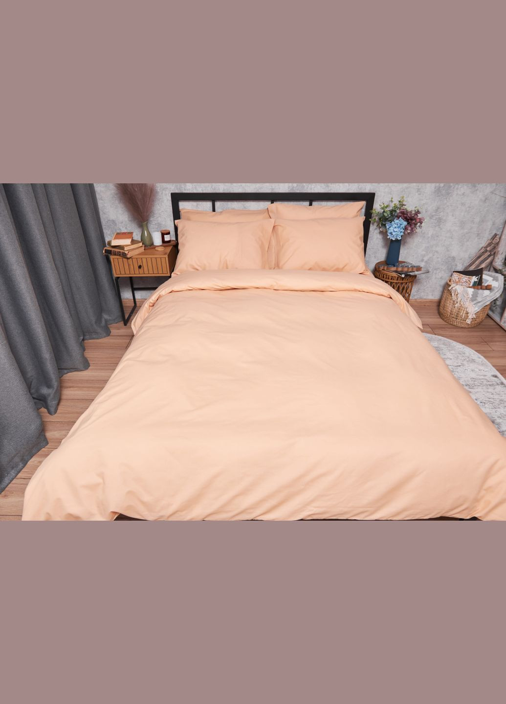 Комплект постільної білизни Бязь Gold Люкс King Size 220x240 наволочки 2х40х60 (MS-820003255) Moon&Star Cream (288044266)