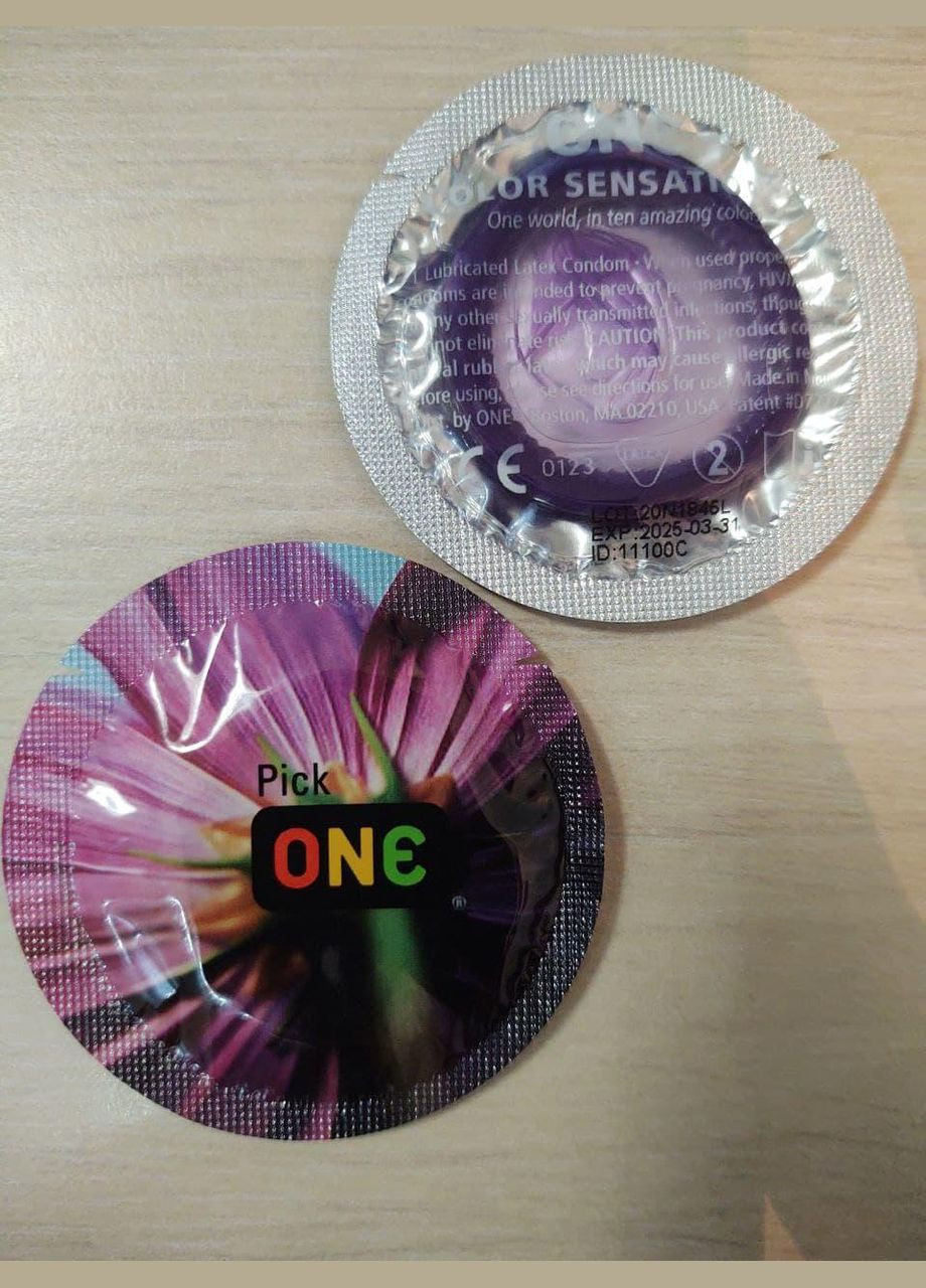 Презервативи Color Sensations - лавандового кольру One (316090391)