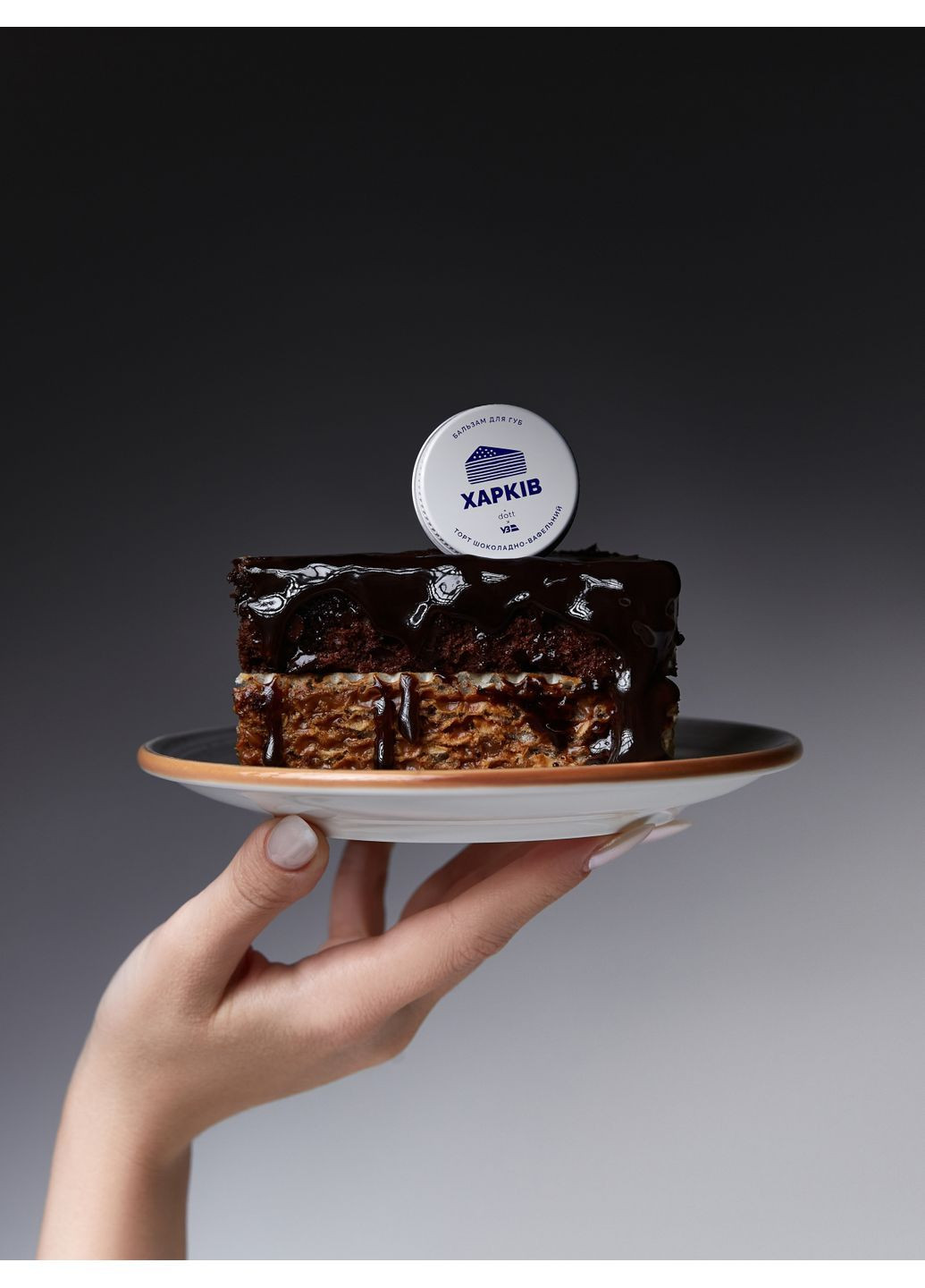 Бальзам для губ Харків Шоколадно-вафельний торт 15 г (679) dott (362975861)