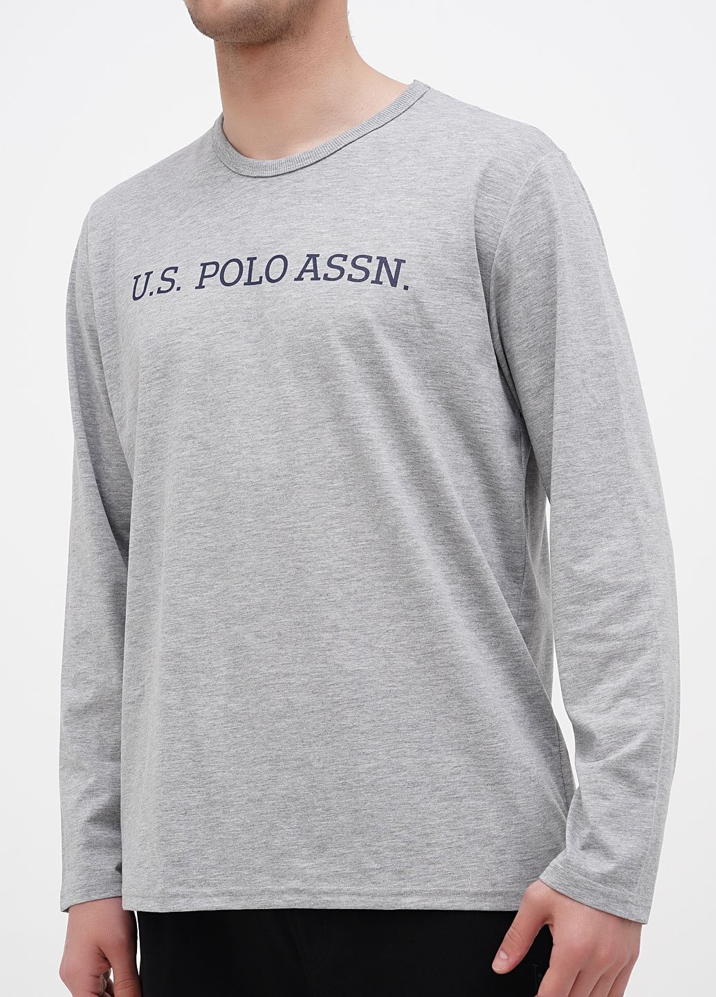 Светло-серая футболка-футболка u.s. polo assn мужская для мужчин U.S. Polo Assn.