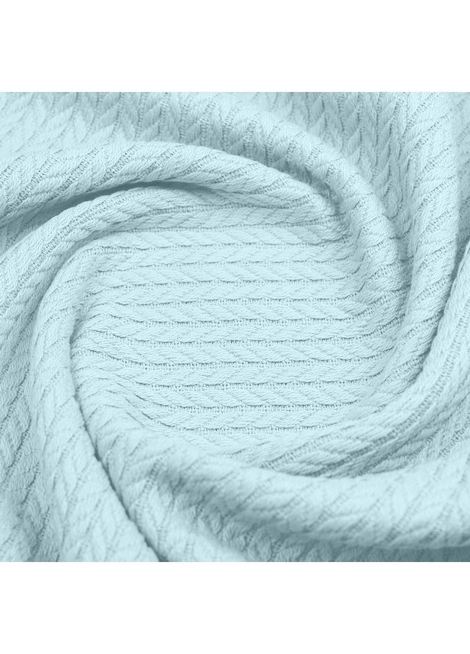 Плед-покрывало косичка 160х230 см Mint Knitted Braid Мятный Cosas (369668563)