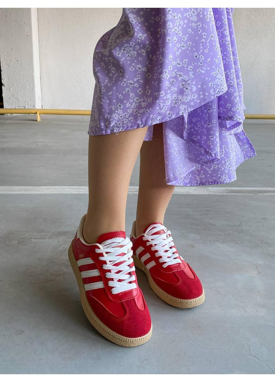 Білі Осінні кросівки чоловічі adidas samba red white адідас самба No Brand