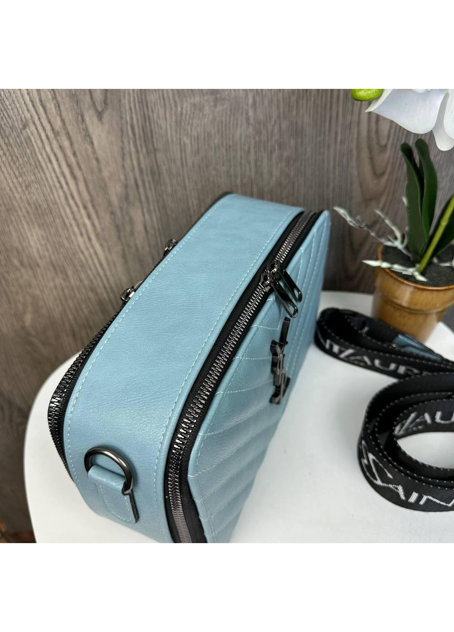 Жіноча сумка на плече еко-шкіра сірого кольору класична з брелоком ProDobro (363136268)