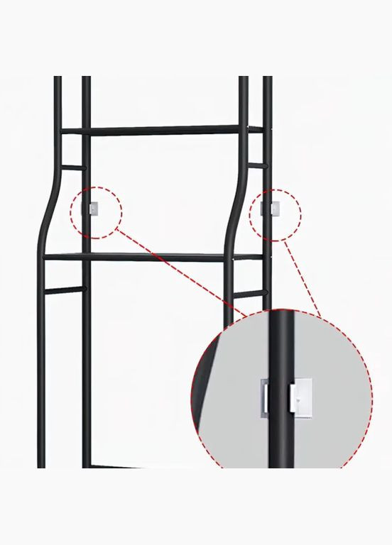 Підлогова полиця-стелаж над пральною машиною 68х26х168 см до 15 кг / Стелаж-органайзер для ванної кімнати No Brand UCK (337179464)