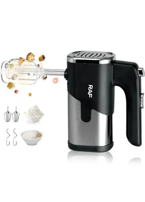 Миксер ручной для кухни двухстержневой 300 Вт 5 скоростей с режимом турбо (2087381068) RAF R.6630 (328920780)