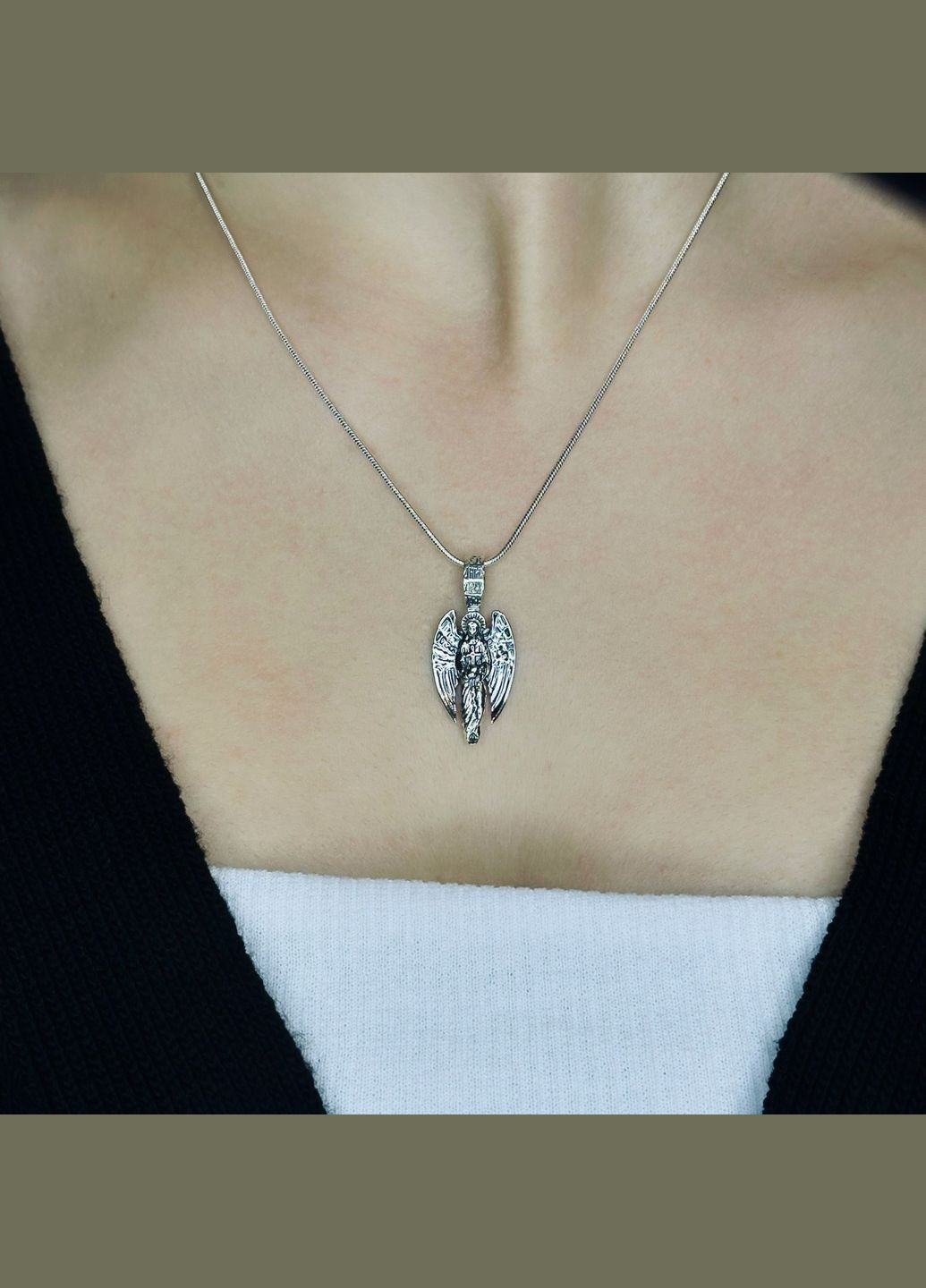 Підвіска зі срібла "Янгол Охоронець Бахрам" з чорнінням Family Jewelry House (324260853)