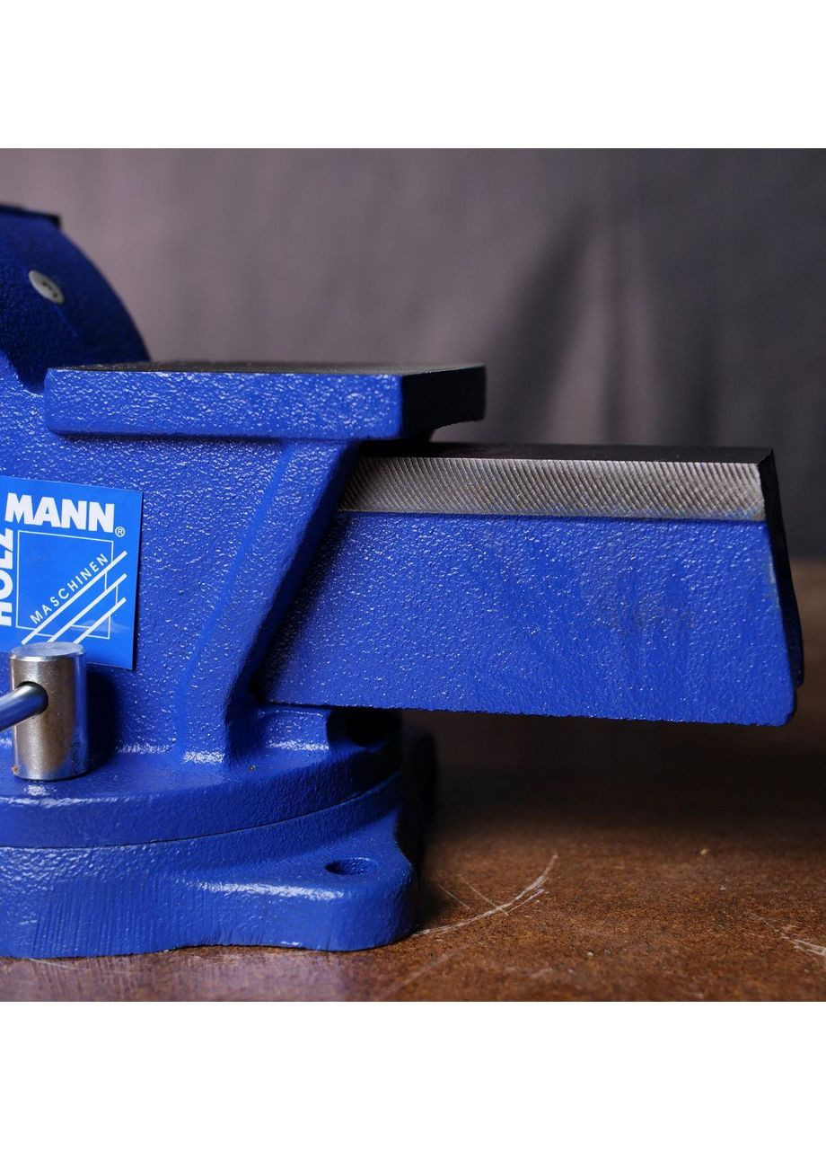 Тиски настольные в комплекте с поворотной плитой WBS 125N Holzmann (356508962)