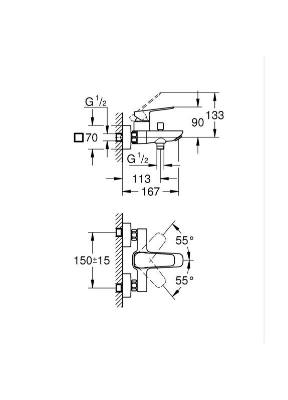 Набор смесителей для ванной Cubeo (UA125246M243) Grohe (369933286)