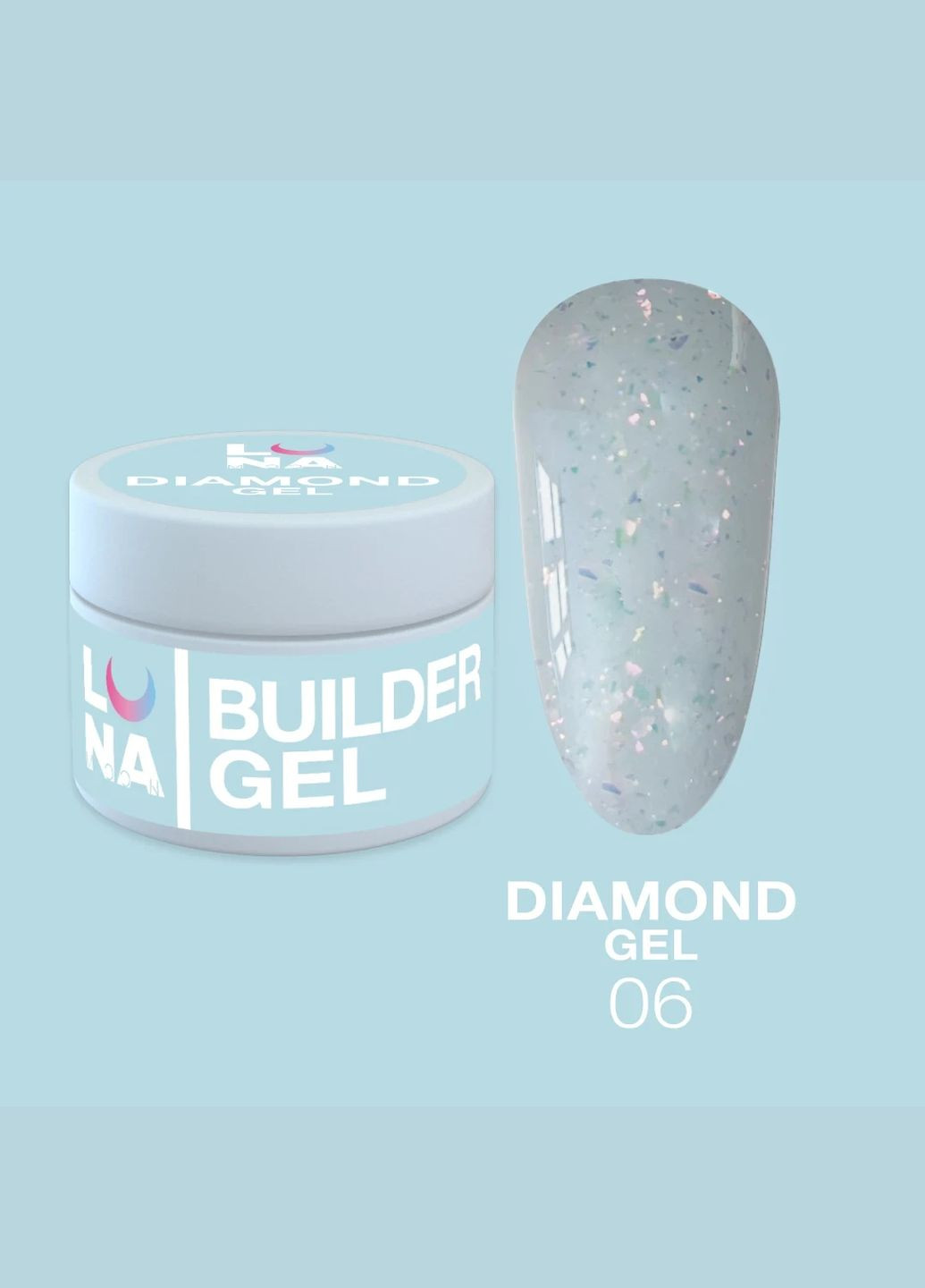 Гель для нарощування Diamond Gel №6, 15 мл Luna (306547813)